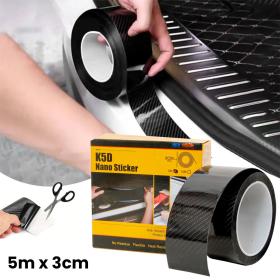 Autocollant K5D Nano en Fiber de Carbone 5m, Bande Nano pour Voiture