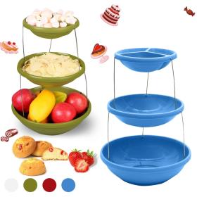 Bol torsadé pliable à 3 niveaux pour les trempettes et les bonbons