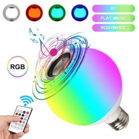 Ampoule LED intelligente E27 RGB Bluetooth sans fil avec télécommande APP
