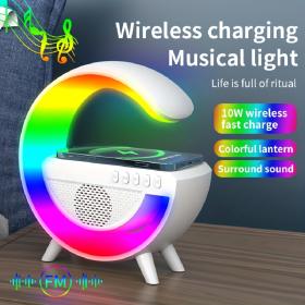 Lampe De Chevet RGB intelligente type Big G Wireless Charger / Speaker Bluetooth 5.2 HM-3201 | YN-2209