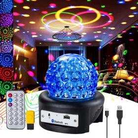 Boule magique Disco Ball haut-parleur Bluetooth, USB, colorée, rotative à 360 degrés 6 Colors