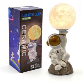 Veilleuse Astronaute et Lampe de Table en Céramique