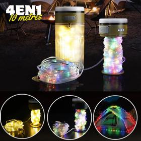 Guirlande Lumineuse LED Rechargeable 4en1 Étanche IPX4 - سلسلة أضواء قابلة لإعادة الشحن