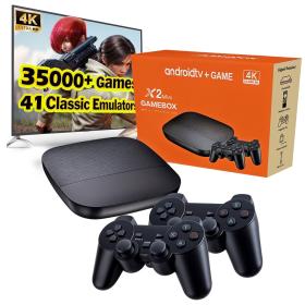 X2 mini Console de Jeux Vidéo 3D et Android TV 64GB – جهاز ألعاب ذكي