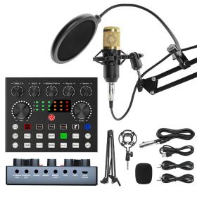 Kit de Microphone à Condensateur BM800 avec Carte Son V8s – طقم ميكروفون إحترافي مع جهاز تعديل الصوت