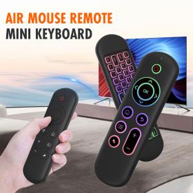 M5 Smart Air Mouse et Mini clavier sans fil rétroéclairé avec télécommande vocale pour Smart TV – يد تحكم لاسلكية للشاشات الذكية
