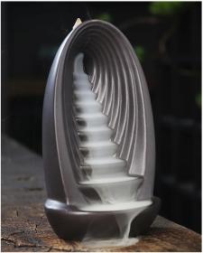 Brûleurs d'encens à reflux en céramique, fontaine cascade de fumée, méditation, aromathérapie