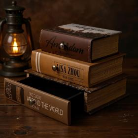 Boîte de Rangement en Forme de Livres Design Vintage – علبة ديكور على شكل كتب