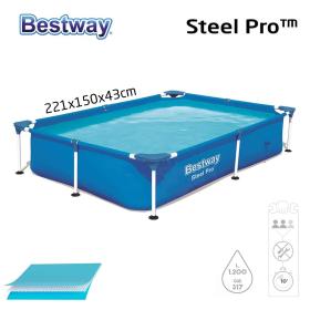 Steel Pro™ Piscine Rectangulaire 221 x 150 x 43cm Bestway 56401