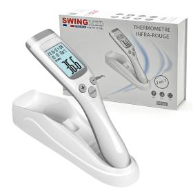 SWINGMED Thermomètre Infrarouge Frontal avec Support 3en1 – مقياس حراري مع حامل